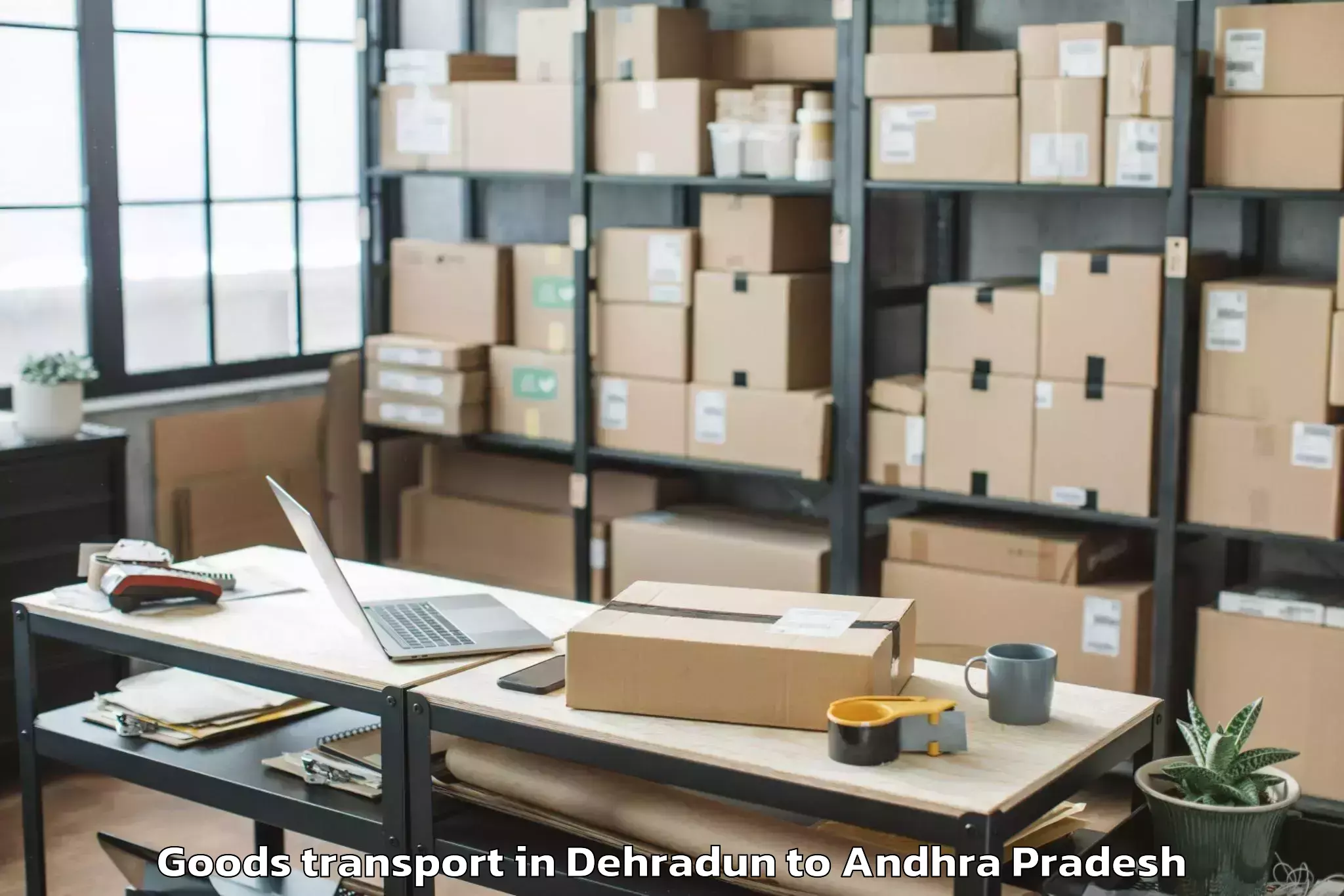 Book Your Dehradun to Nidamarru Goods Transport Today